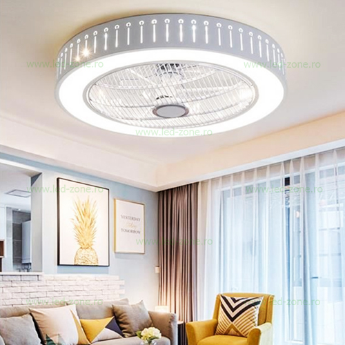 Plafoniera LED 72W Rotunda cu Ventilator si Telecomanda 580 - led-zone.ro