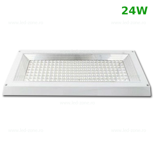 Plafoniera LED 24W Dreptunghiulara Dispersor Clar - led-zone.ro