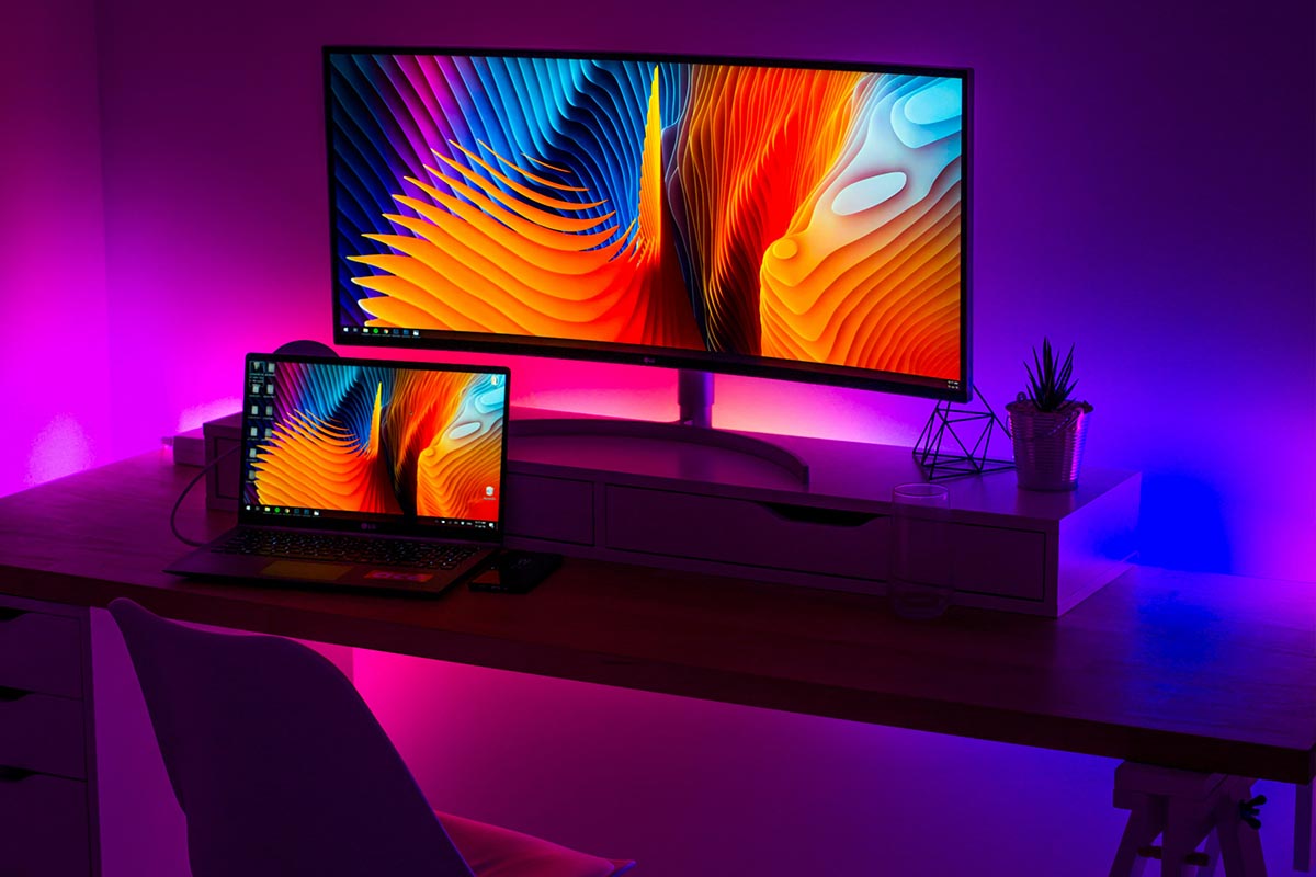 Cum se pune banda led – camera gaming, banda led rgb - led-zone.ro