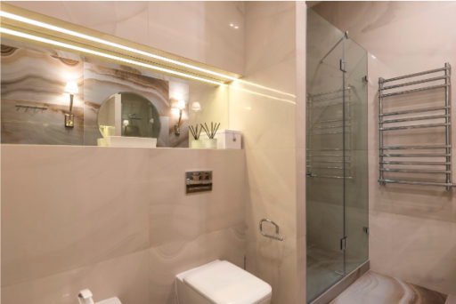 Iluminare baie - cabina de dus, oglinda, wc, suport prosoape