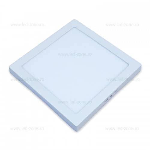 Spot LED 24W Patrat Alb Aplicat - ledzone.ro