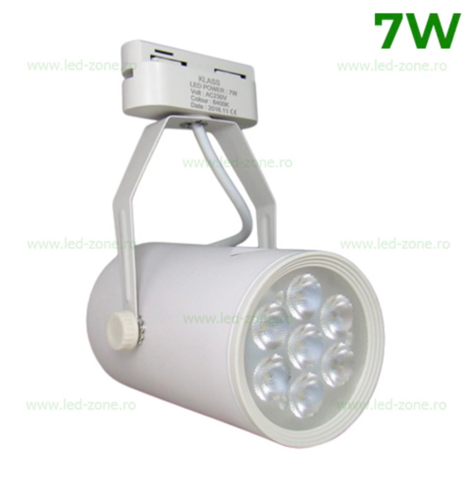 Spot LED Magazin Sina 7x1W Alb