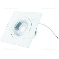 SPOTURI LED, Spot LED 5W COB Patrat Mobil Alb ABS Mediu Umed LZ7363, LED-Zone.ro