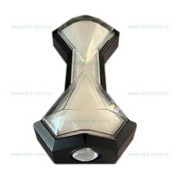 APLICE LED FATADE CLADIRI, Black Friday - Aplica LED 12W Exterior Negru LZX012, LED-Zone.ro