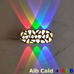 Aplica LED 2x3W Exterior Negru 3 Functii LZ8226-6