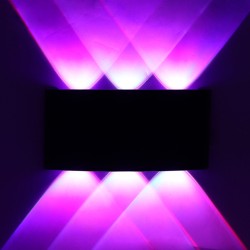 Aplica LED 2x3W Exterior Negru LZ2056-6 RGB Telecomanda