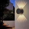 Aplica LED 2x3W Exterior Rotunda Neagra Multi Fascicul LZ2125