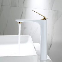 BATERII LAVOAR MODERNE, Black Friday - Baterie Lavoar Inalta Alb-Auriu LZ011, LED-Zone.ro