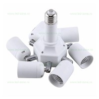 ADAPTOARE BECURI, Adaptor soclu bec 7xE27, LED-Zone.ro
