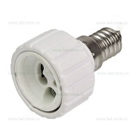 ADAPTOARE BECURI, Adaptor soclu bec E14 - GU10, LED-Zone.ro