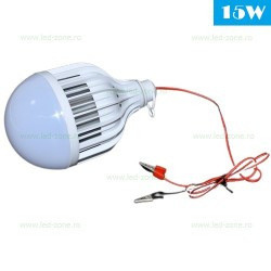 Bec LED 15W Mat Alimentare 12V Clesti
