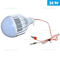 Bec LED 36W Mat Alimentare 12V Clesti