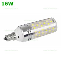 BECURI LED E14, Bec LED E14 16W Corn 360 Grade Argintiu, LED-Zone.ro