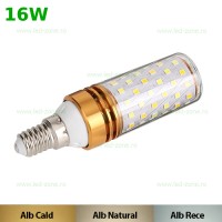 BECURI LED E14, Bec LED E14 16W Corn 360 Grade 3 Functii, LED-Zone.ro