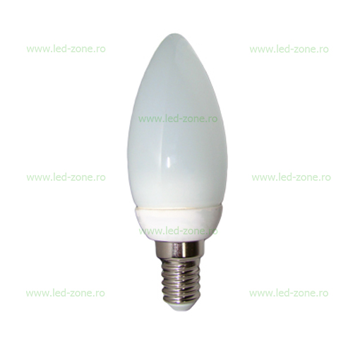 Bec LED Lumanare Mat Ceramica - LED Zone - Magazin Online