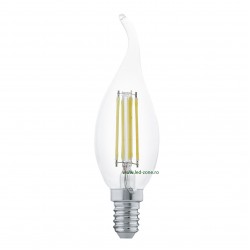 Bec LED E14 4W Filament Flacara Clar