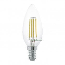 Bec LED E14 4W Filament Lumanare Clar
