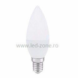 Bec LED E14 5W Lumanare Mat Plastic