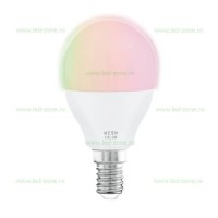 BECURI LED, Bec LED E14 5W Glob Mat RGBWW, LED-Zone.ro