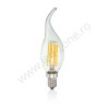 Bec LED E14 6W Filament Flacara Clar