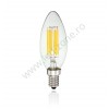 Bec LED E14 6W Filament Lumanare Clar