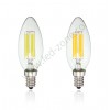 Bec LED E14 6W Filament Lumanare Clar