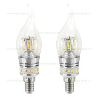 BECURI LED, Bec LED E14 8W Flacara Clar, LED-Zone.ro