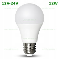 Bec LED E27 12W Iluminare 260 Grade 12-24V