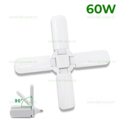 Bec LED E27 60W Pliabil 4 Segmente