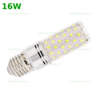 BECURI LED, Bec LED E27 16W Corn 360 Grade argintiu, LED-Zone.ro