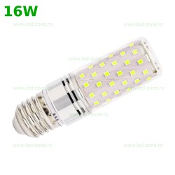 Bec LED E27 16W Corn 360 Grade argintiu