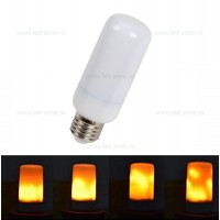 BECURI LED, Bec LED E27 1.5W Cilindric Efect Flacara, LED-Zone.ro