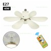 Bec LED E27 20W CCT Dimabil cu Ventilator si Telecomanda