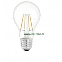 BECURI LED E27 - Reduceri Bec LED E27 4W Filament Glob Clar A60 Promotie