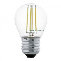 Bec LED E27 4W Filament Glob Clar G45