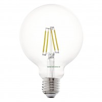BECURI LED, Bec LED E27 4W Filament Glob Clar G95, LED-Zone.ro