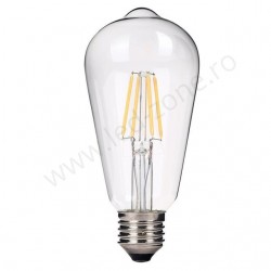 Bec LED E27 6W Filament Para Clar ST64