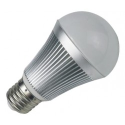 Bec LED E27 9W Glob Mat Aluminiu