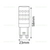 Bec LED G9 9W Corn Ceramica D-23mm
