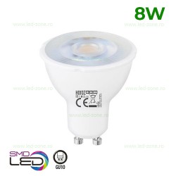 Bec Spot LED GU10 8W Clar 220V CONVEX
