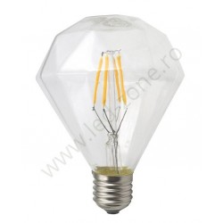 Bec LED E27 4W Filament Model Diamant