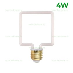 Bec LED Vintage E27 4W Patrat