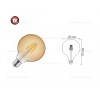 Bec LED Vintage E27 6W Glob G125