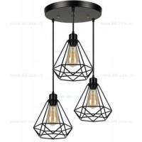 LUSTRE LED SUSPENDATE, Black Friday - Lustra Vintage 3 Pendule Suport Rotund , LED-Zone.ro