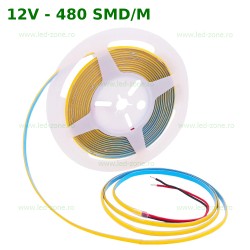 Banda LED COB 480 LED/ML Interior 3mm 12V