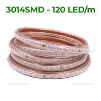 BENZI LED 220V - Reduceri Banda LED 3014 120 SMD/ML Furtun Silicon 220V Promotie