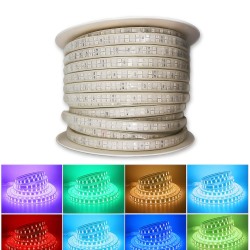 Banda LED 5050 120 SMD/ML RGB 220V Lupa Rola 50m