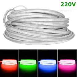 Banda LED COB 220V Silicon Transparent Color