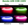 Banda LED COB 220V Silicon Transparent Color