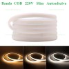 Banda LED COB 220V Slim Silicon Mat Autoadeziva Taiere 10cm